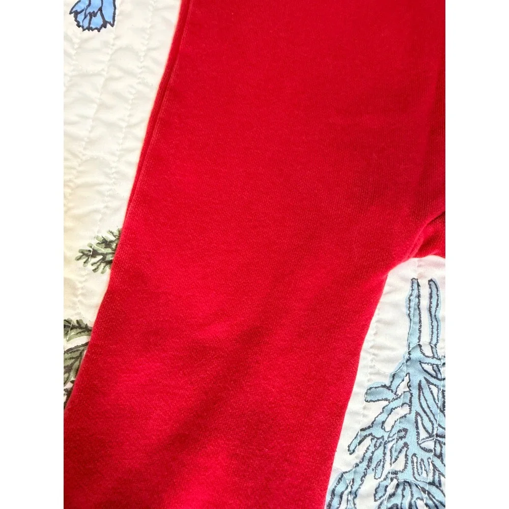 OshKosh Zip Up Hoodie 24M Red Logo Patch Cotton Blend Fleece